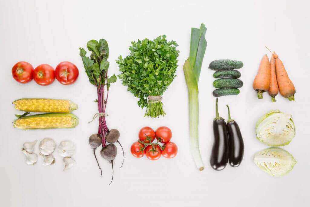 different groups of vegetables