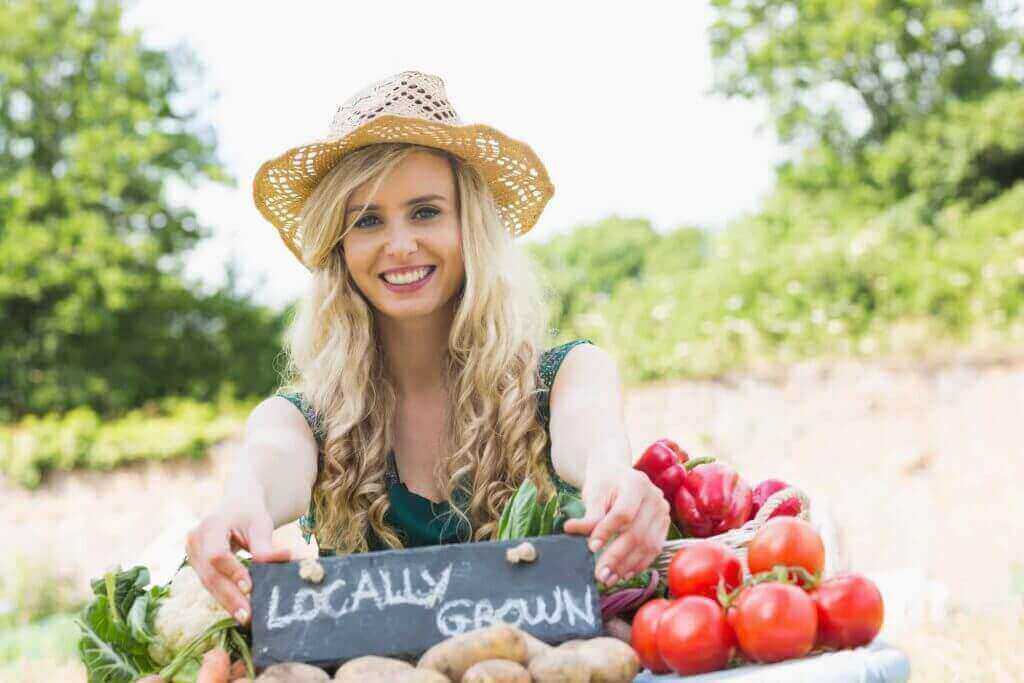 locally grown fruits and vegetables