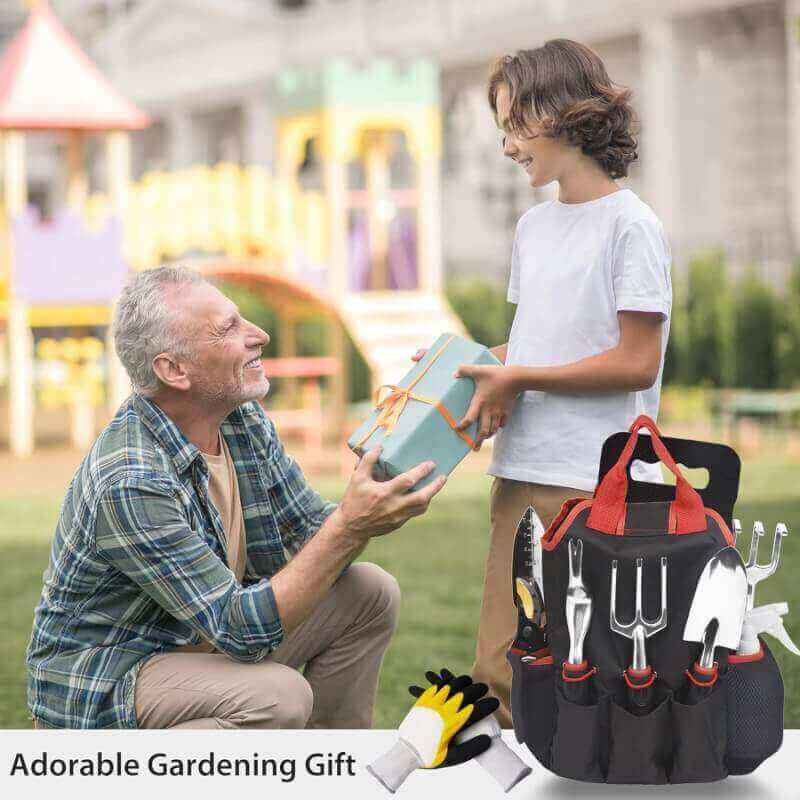MECHREVO 10-Piece Garden Tool Set with Kneeling Pad and Durable Tote Bag - Ideal Gardening Gift for Beginners and Pros, Suitable for Men and Women