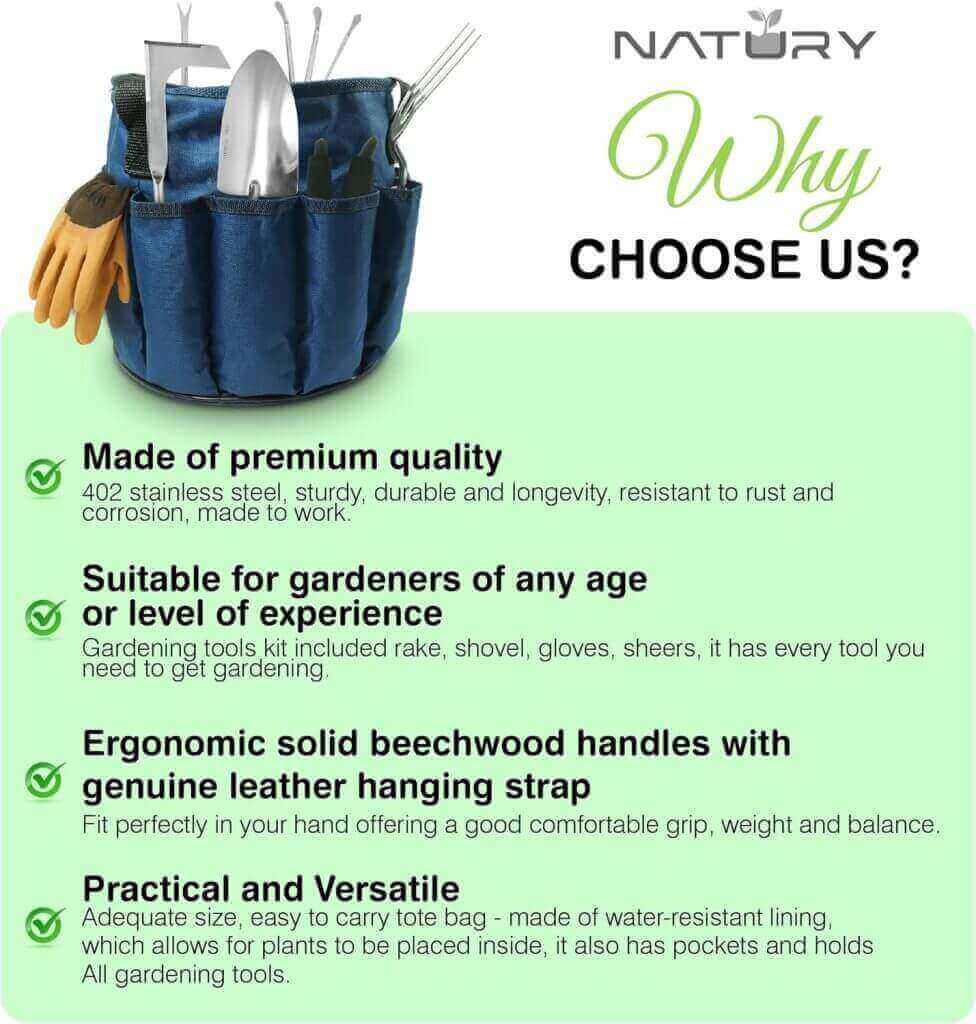 natury garden tools set review