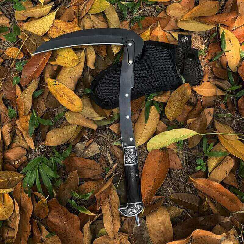 black sharp edge folding sickle weeder gardening hand tool review