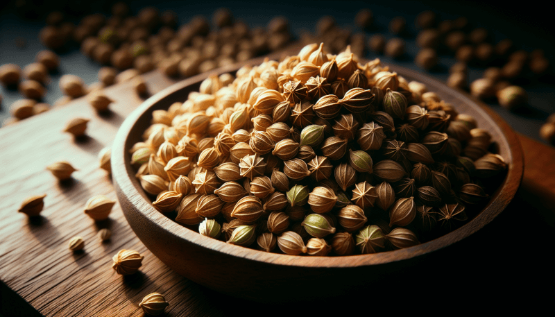 dried coriander seeds