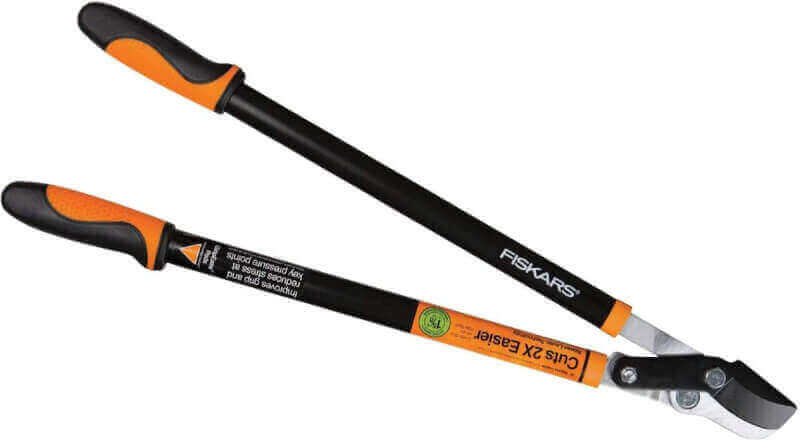 Fiskars 28 Power-Lever Garden Bypass Lopper and Tree Trimmer - Sharp Precision-Ground Steel Blade for Cutting up to 1.75 Diameter