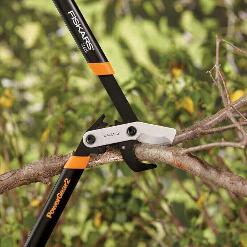 Fiskars 32 PowerGear2 Steel Blade Garden Bypass Lopper and Tree Trimmer - Sharp Precision-Ground Steel Blade Tree Cutter Blade for Branches up to 2 Diameter