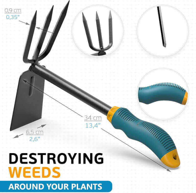 Gardening Tools Set from Alloy Steel - Heavy Duty Garden Tool Set with Light  Rubber Non-Slip Handle - Gardening Tool Kit - Ergonomic Garden Hand Tools - Gardening Gifts for Men and Women