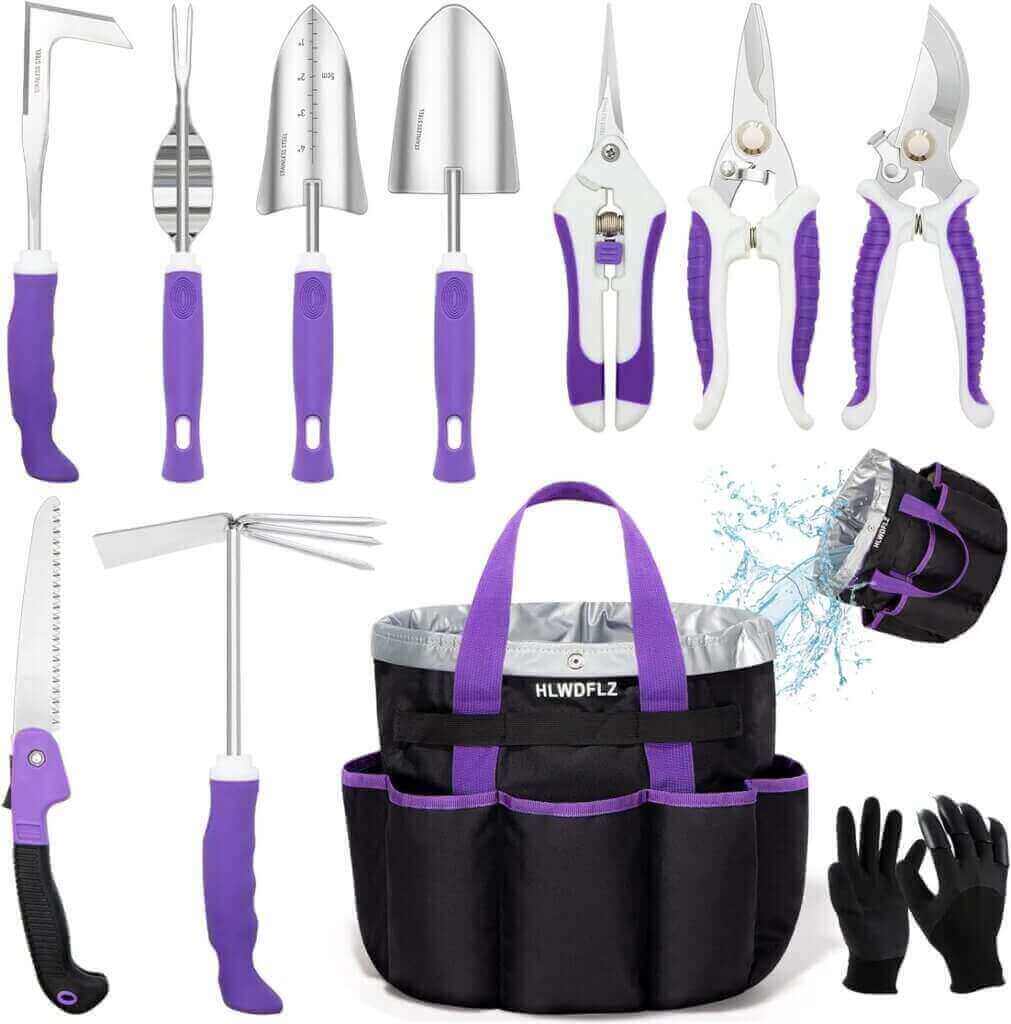 hlwdflz purple garden tool set review