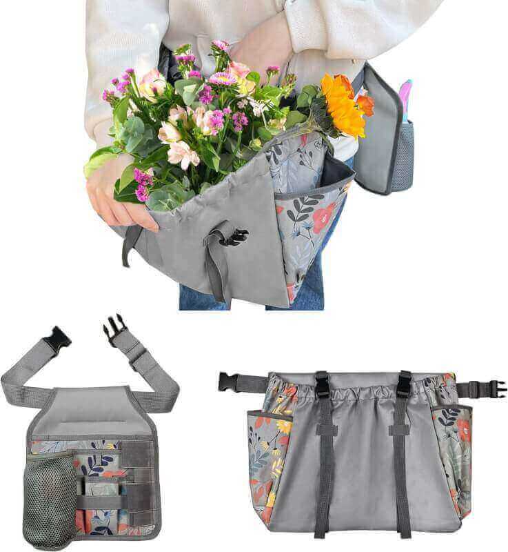 MDSTOP Garden Tool Belt Gardening Apron Set - Garden Apron W/Pockets Gardening Tool Pouch Garden Tool Organizer Belt