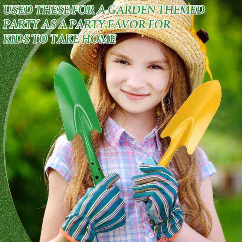 Mini Colorful Metal Hand Shovel Digging Trowel Set Transplanting Garden Shovel for Flower Soil Planting Succulent Kids Teens Women Men Gift Indoor Outdoor, 6 Colors (12 Pcs, 11 x 3 Inch)