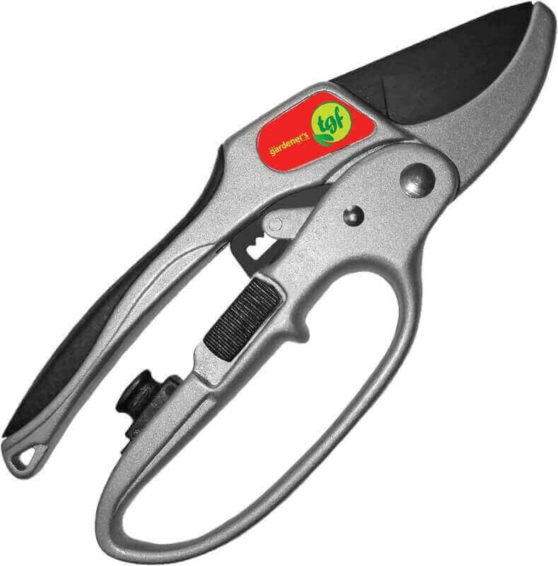 Ratchet Pruning Shears Gardening Tool – Anvil Pruner Garden Shears with Assisted Action – Ratchet Pruners for Gardening with Heavy Duty, Nonstick Steel Blade – Garden Tools by The Gardeners Friend
