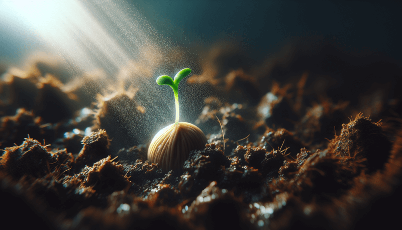 Sprouting Seeds Coriander