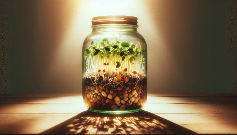 Sprouting Seeds Jar