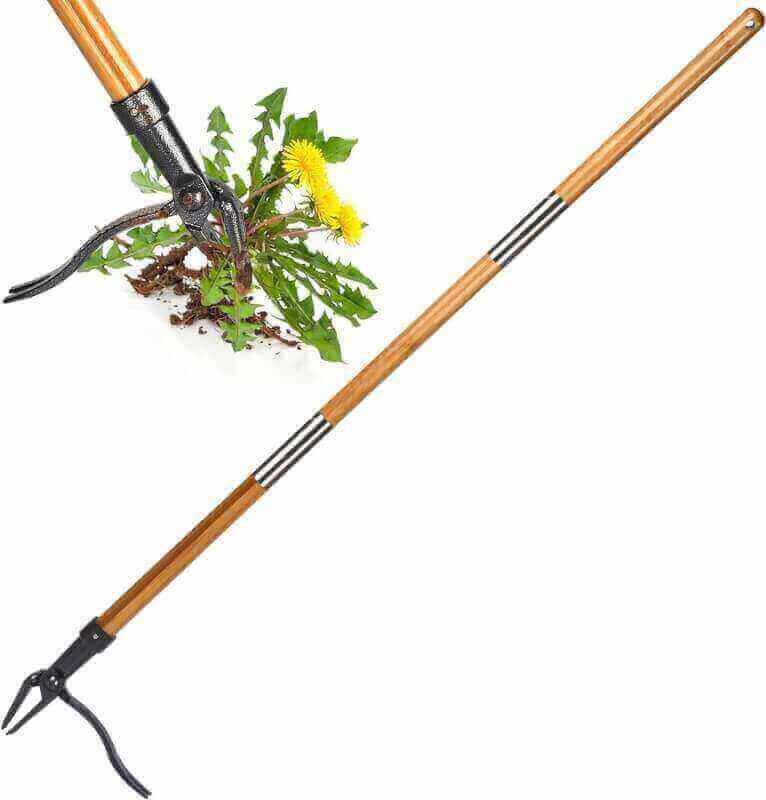 Weed Puller Tool, 47 Weed Puller Tool Stand up Heavy Duty, Long Handle Weeder with Non-Slip 4 Claw Steel Head Design, Manual Weeding Tool, Easily Weed Grass without Bending or Kneeling for Gardening