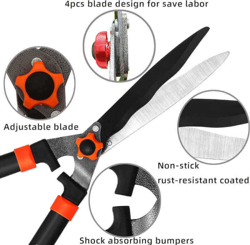 YRTSH Loppers Hedge Shears  Pruners Combo Set 3-Piece Hedge Clippers, Heavy Duty Tree  Shrub Care Kit for Yard, Lawn  Garden, Professional Branch Cutter Tree Trimmer for Indoor  Outdoor Gardening