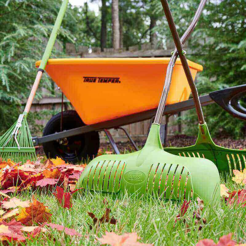 AMES Leaf Grabber Rake with Long Handle  Cushioned Grip for Leaves, Lawn Clippings, Twigs, Yard Waste