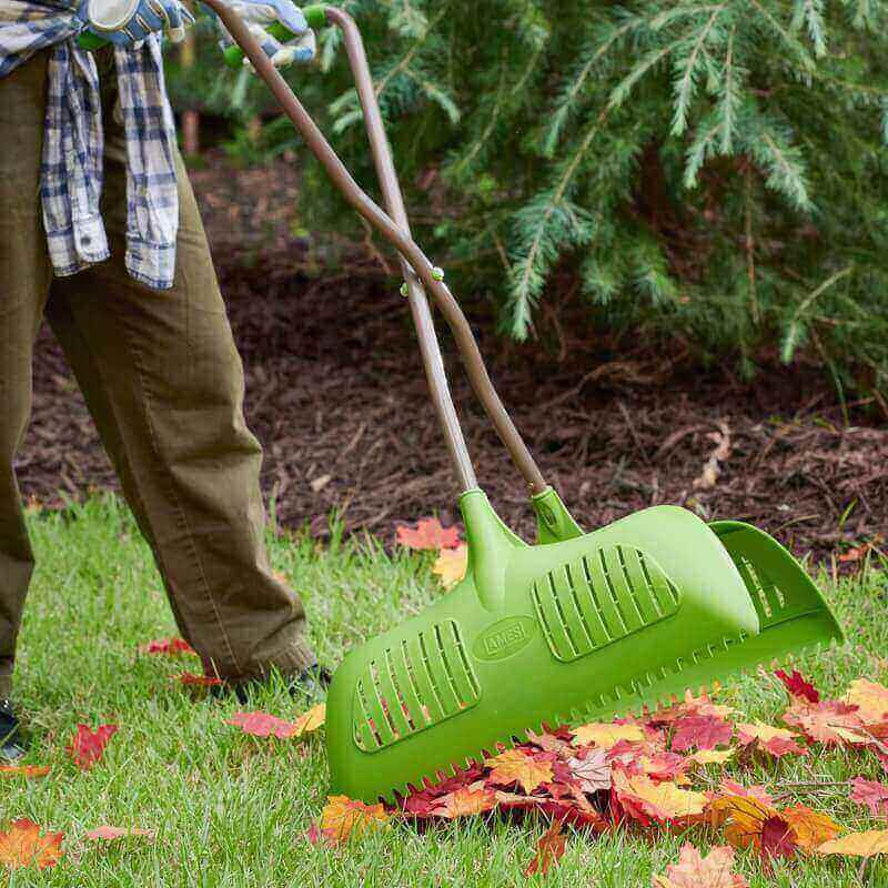 AMES Leaf Grabber Rake with Long Handle  Cushioned Grip for Leaves, Lawn Clippings, Twigs, Yard Waste