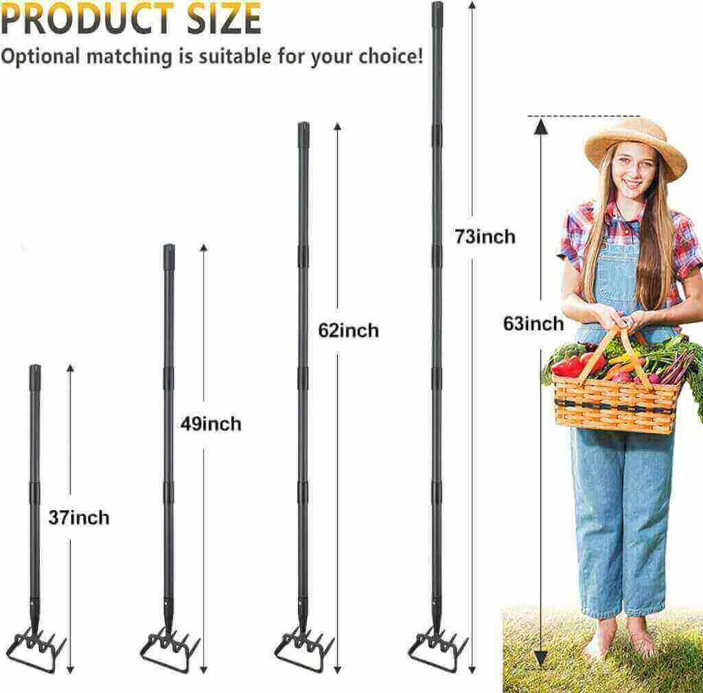 bsbsbest hoe garden tools 37 62 inch gardening tools for weeding stirrup hoe long handle for yard weed puller scuffle hu 3