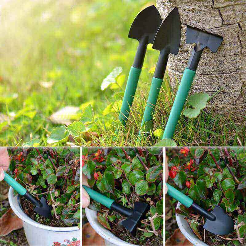 BYUEE Gardening Tool Set, 10 Pieces Garden Hand Tools Gifts for Gardener (GTS - Green)