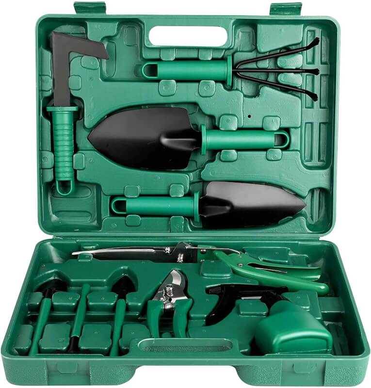 byuee gardening tool set 10 pieces garden hand tools gifts for gardener gts green