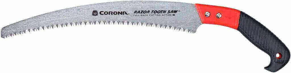 corona tools 13 inch razortooth pruning saw tree saw designed for single hand use curved blade hand saw cuts branches up
