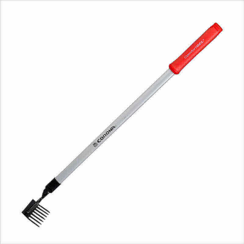 Corona Tools GT 3234 Reach 7-Tine Extended Rake, Silver,RED,Black