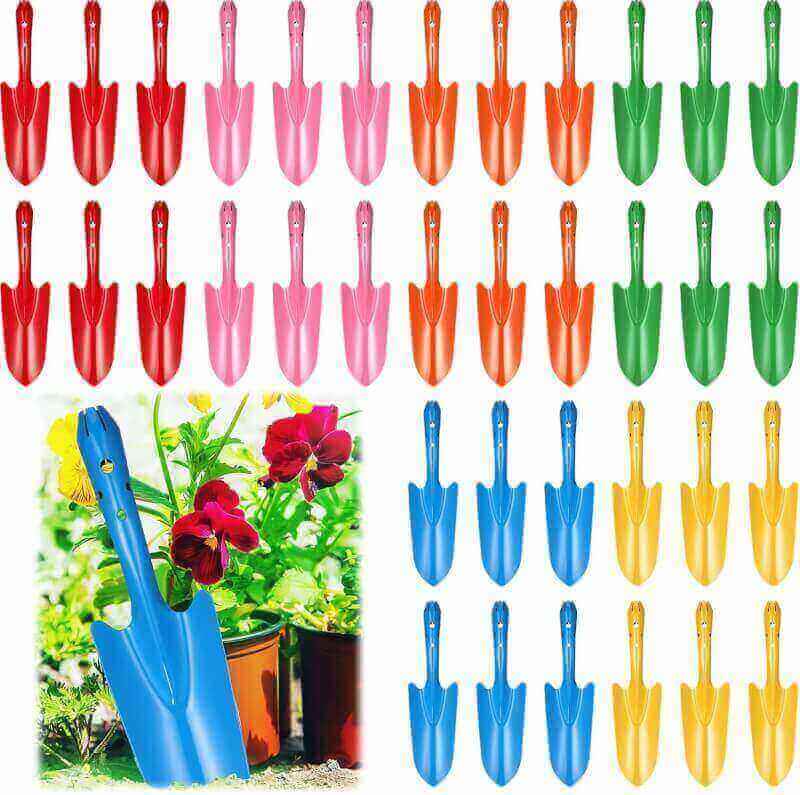 mini colorful metal hand shovel digging trowel set transplanting garden shovel for flower soil planting succulent kids t