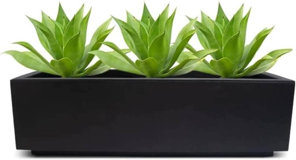 elly decor plastic rectangular planter 26x13x11 in pot rectangular design decorative for indoor and outdoors plants mode