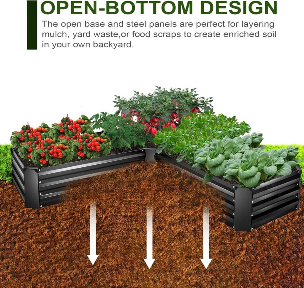 edostory raised bed garden bed kit 5x5x1ft galvanized planter tall raised garden boxes outdoor large metal raised garden 1