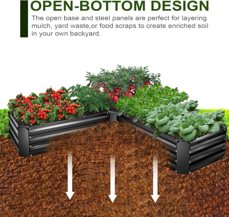 edostory raised bed garden bed kit 5x5x1ft galvanized planter tall raised garden boxes outdoor large metal raised garden 1