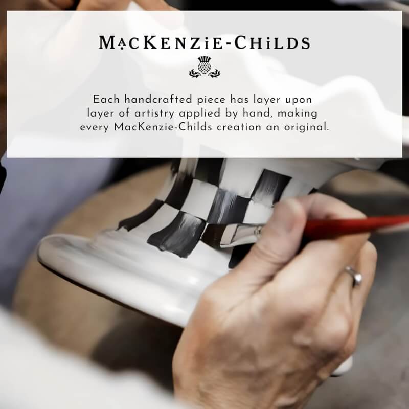 MACKENZIE-CHILDS Courtly Check Flowerpot, Decorative Garden Pot for Growing Plants