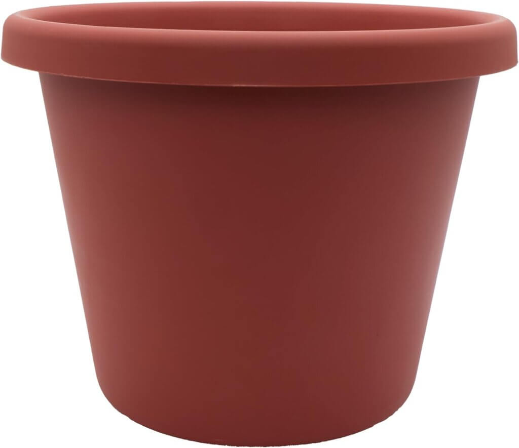 the hc companies 20 inch round classic planter plastic plant pot for indoor outdoor plants flowers herbs clay