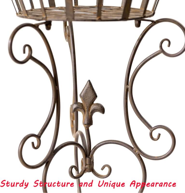 2 pack metal plant stands 25h wrought iron tall plant stand heavy duty vintage flower pot stand holders corner decorativ 1