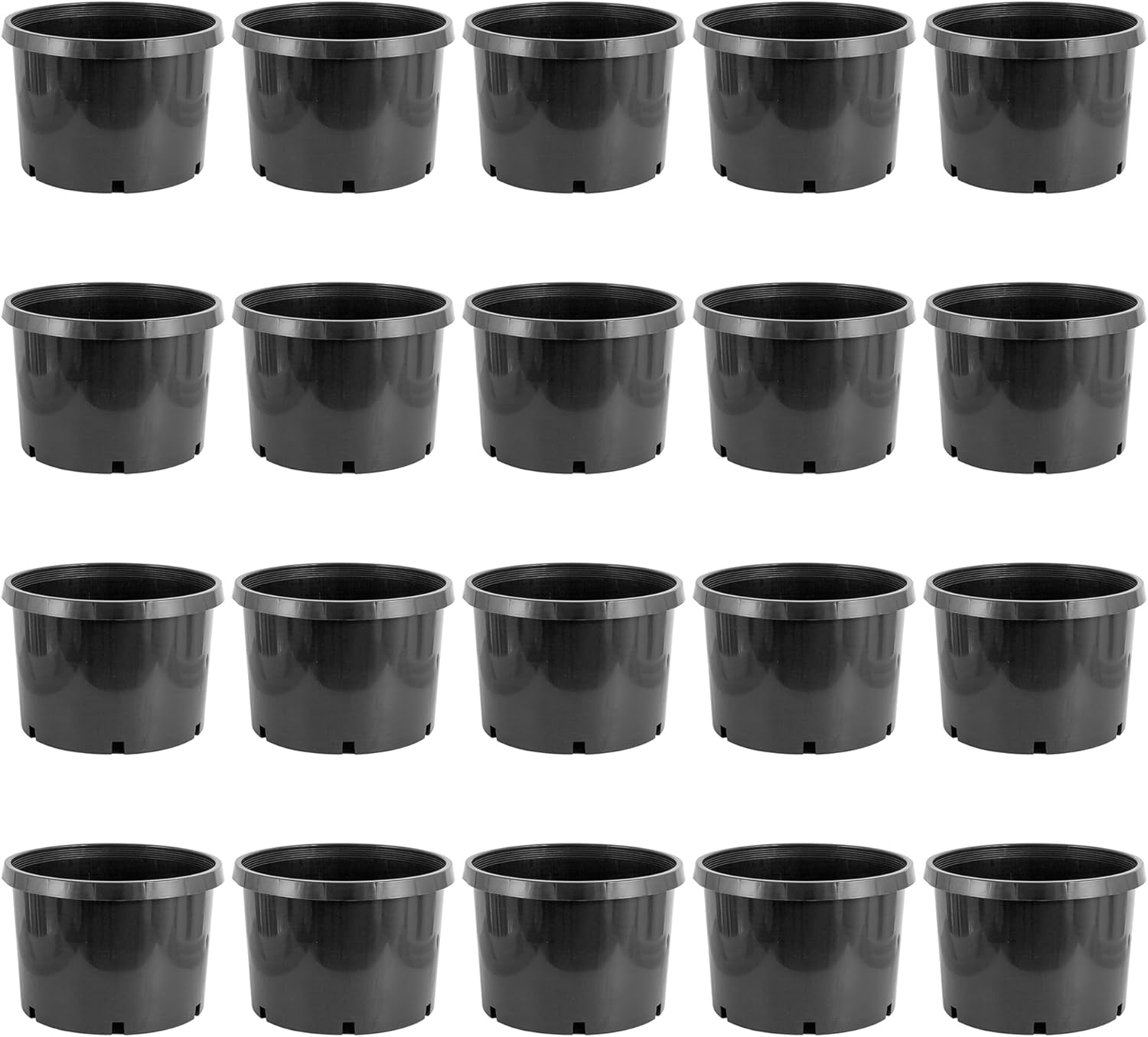 hgpk10phd round circle 10 gallon wide base durable injection molded plastic garden plant nursery pot for indoor or outdo 1