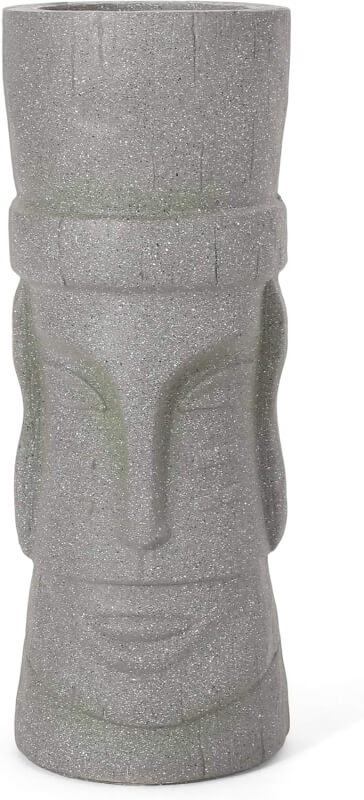 Christopher Knight Home Poulan Outdoor Flower Planter, Stone Gray